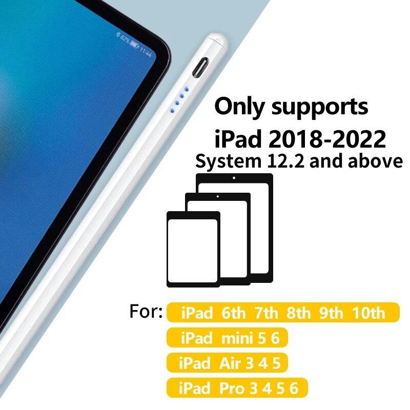 Stylus Pen For Apple Pencil with Led Indicators Palm Rejection Touch Pencil for 2022 2021 2020 2019 2018 iPad 30Min Fast Charge