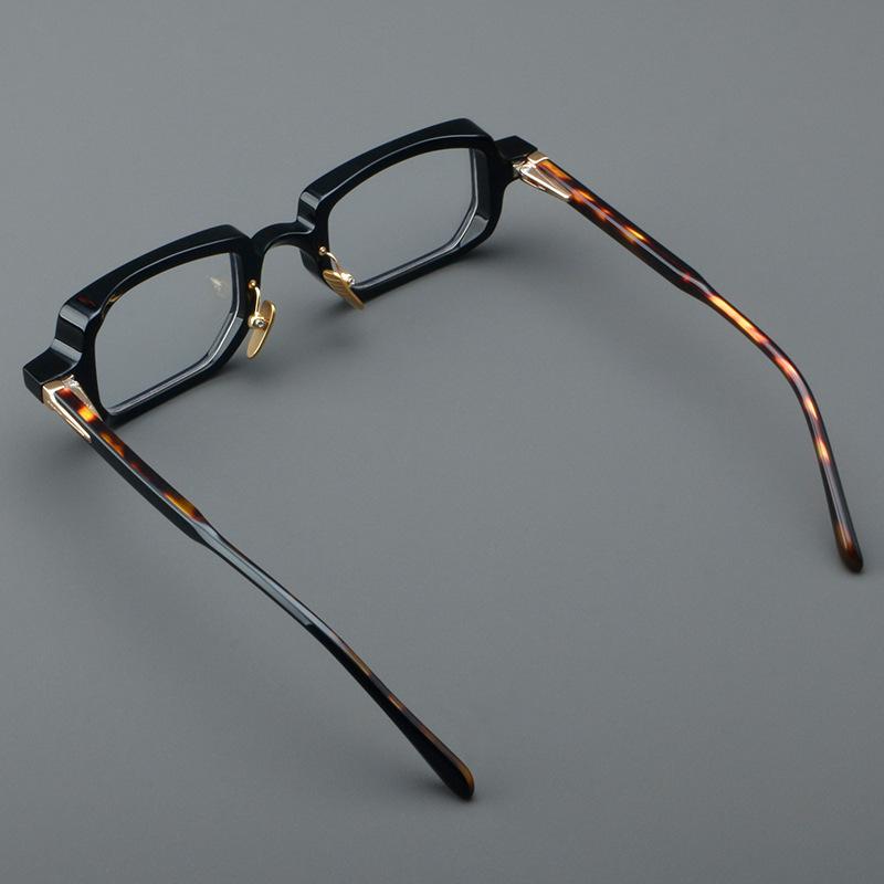 Vintage Personalized Fashion Thick Plate Square High-Quality Eyeglass Frame Optical Prescription Anti Blue Light Glasses