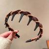Women Headband Sparkling Rhinestones Decor Anti-slip Teeth Hair Hoop Versatile