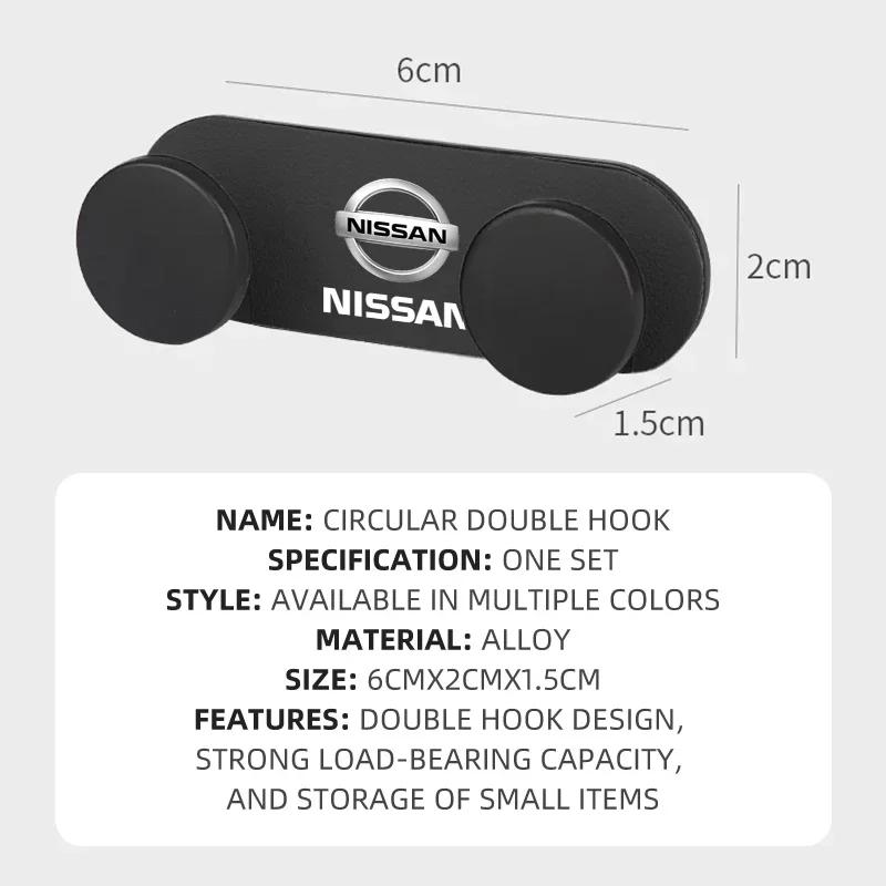Auto Logo Dubbel Haak Ontwerp Auto Accessoires Interieur Auto Decoratie Voor Nissan X-trail Qashqai Note Juke Sentra Patrol Navara