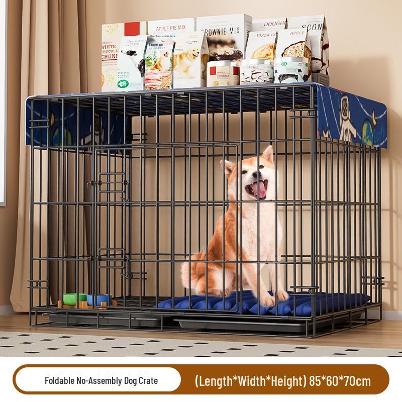 Indoor Pet Cage with Toilet for Small to Medium Dogs & Cats