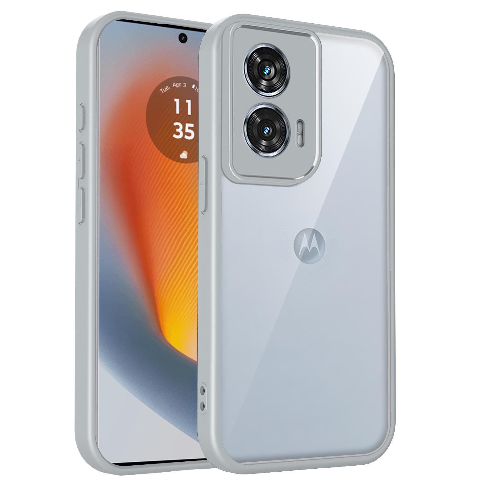 

Чехол для телефона для Motorola Moto G14 G15 G54 G04 G34 G35 G52 G82 G55 G56 G84 G85 G86 G04S Противоударный чехол с воздушной подушкой ТПУ+Прозрачный Motorola Moto G85 серый