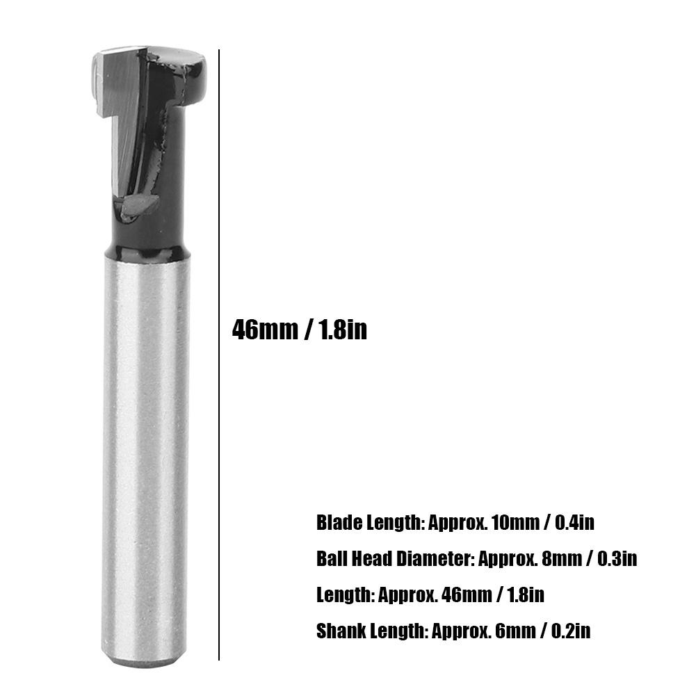 Woodworking Milling Cutter 14 Shank Hard Alloy 6 X 56 Keyhole Knife Cutter Bit