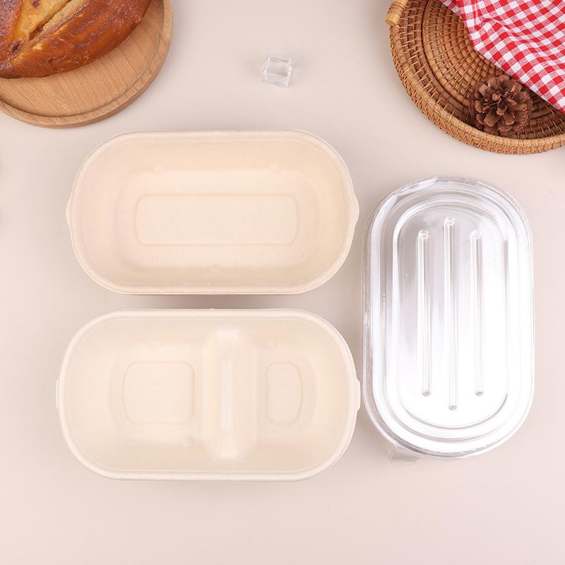 Disposable Takeaway Light Food Lunch Box Biodegradable Pulp Salad Box Environmentally Friendly Pulp Sushi Fat Reducing Bento Box