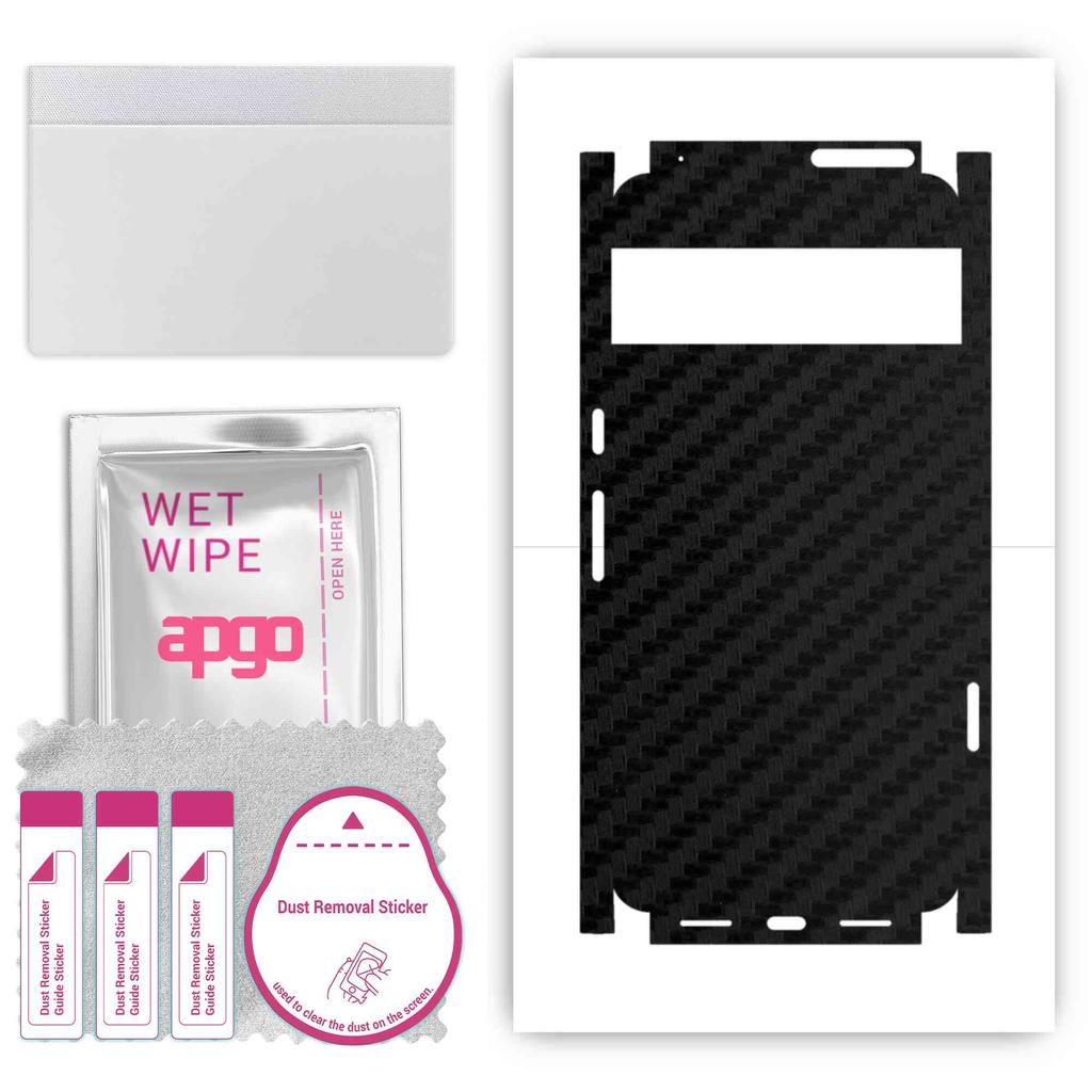 apgo Autocolant de protecție pentru spate + fețe compatibil cu Google Pixel 8 Pro, folie completă, folie, vinil - model negru fum