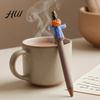 Retro Color Matte Gel Pens Halloween Ballpoint Pen, Cute Ghost Skull Pumpkin Retractable Ink Comfortable Non-slip Grip 0.5mm Fine Point Writing