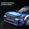 Non-Toxic 313Pcs Blue Police Car Toy Building Blocks 1:24 Model Car Bricks Desktop Decoration Puzzle Assembly Toys For Kids Holiday Gifts