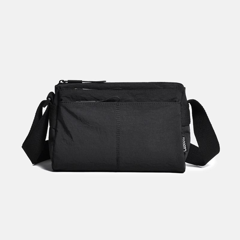 

Women s messenger bag women s new nylon cloth women s bag casual shoulder bag lightweight small bag couple small cloth bag 24*17*12cm чёрный
