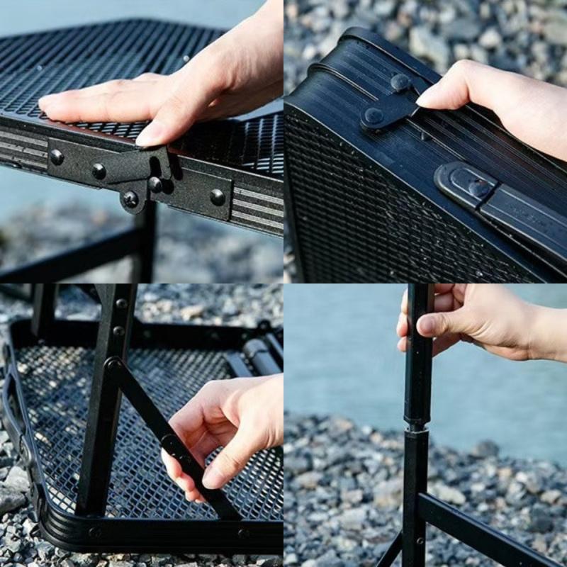 Portable Outdoor Folding Table Adjustable Height Camping Table Lightweight Aluminum Alloy Picnic Tables IGT Tactical Table
