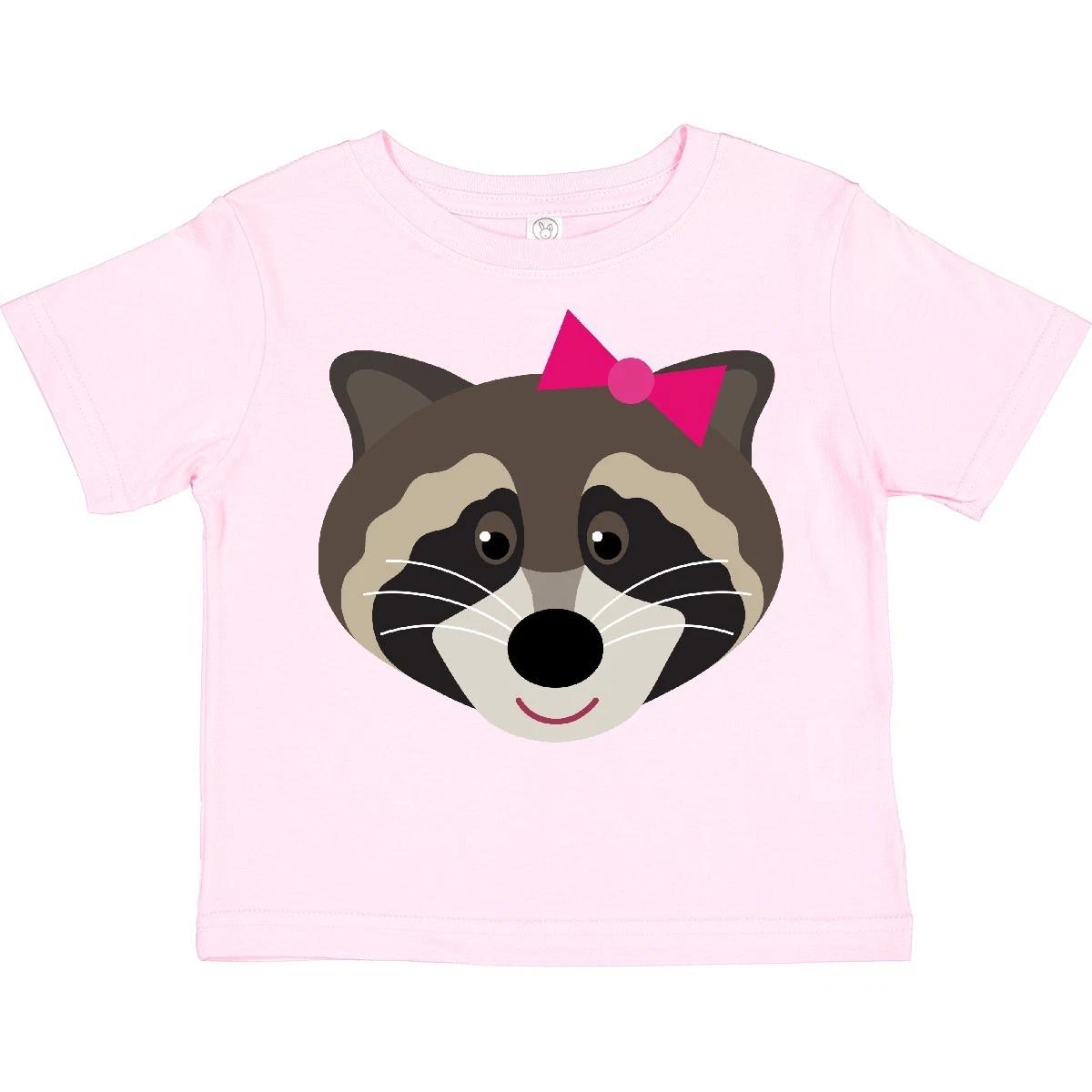 Inktastic Raccoon Girl Animal Toddler T-Shirt Face Animals Forest Cute Girls Kid 120