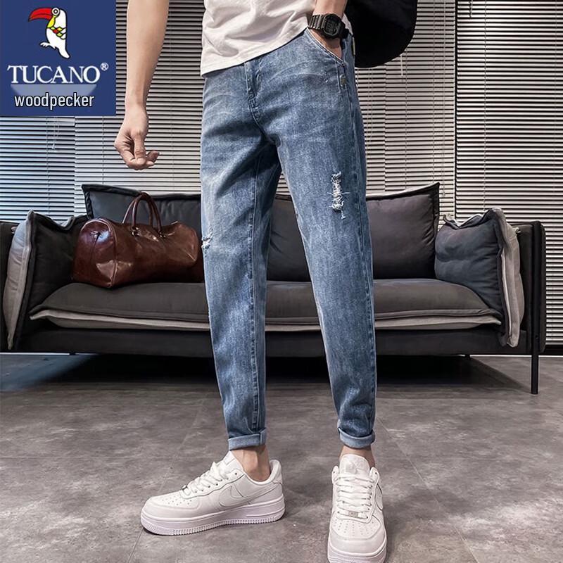 

TUCANO Men s Slim Fit Ripped Jeans 34