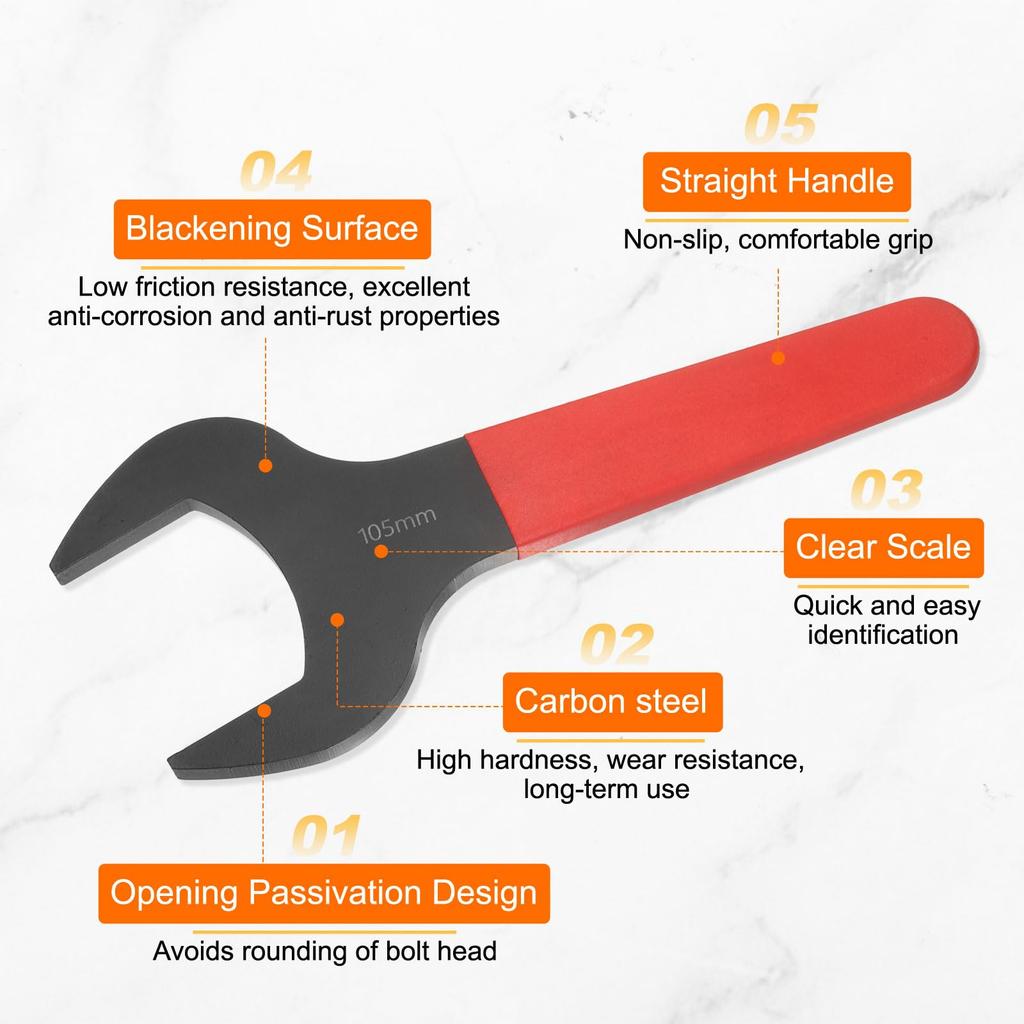 Uxcell Cheie cu unghi offset de 15 grade, metrică, 105 mm, cu cap plat mic, deschisă, neagră, pentru reparații auto și asamblare mobilier, Cheie în formă de U,