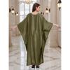 Gold Luxury Beach Dress Woven Holiday Robe Loose Plus Size Turkish Kaftan Dress