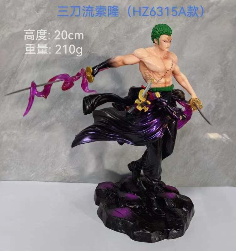 20CM Anime One Piece Roronoa Zoro Figure Swinging Sword Demon Slayer Action Standing Model Toy Gift Collection Action Figure PVC