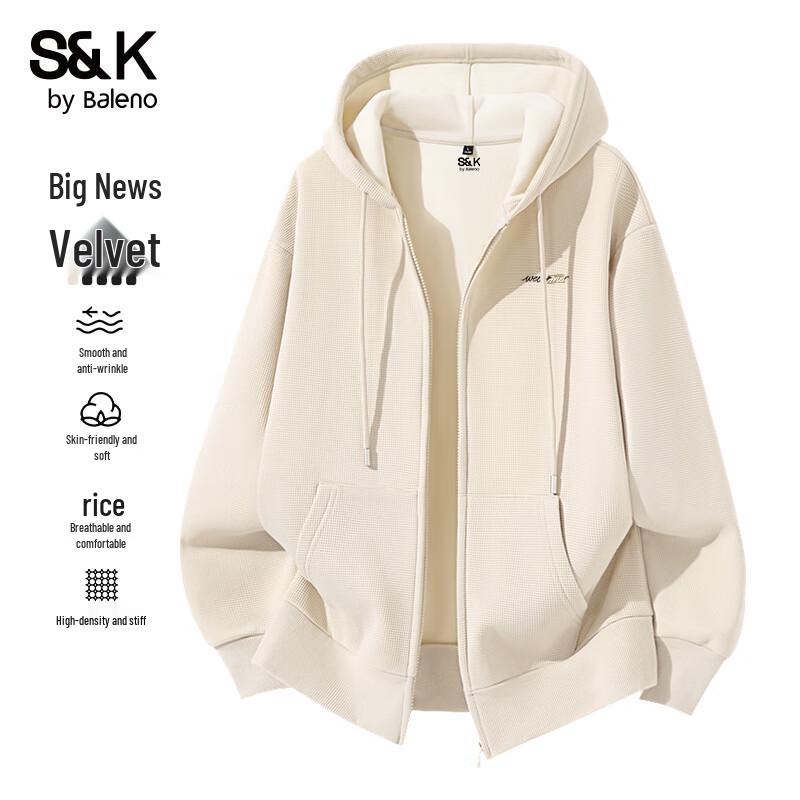 Baleno S&K Men s Waffle Fleece Lined Hoodie L