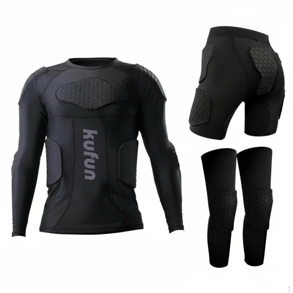 Ski Protective Gear Set, Padded Shorts, Lycra Inner Wear, Full Body Protection for Men
