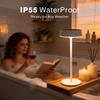 Bright Solar Table Lamp with Dual Charging 3 Color Modes, Waterproof Practical Night Light for Bedroom, Camping Home Decoration