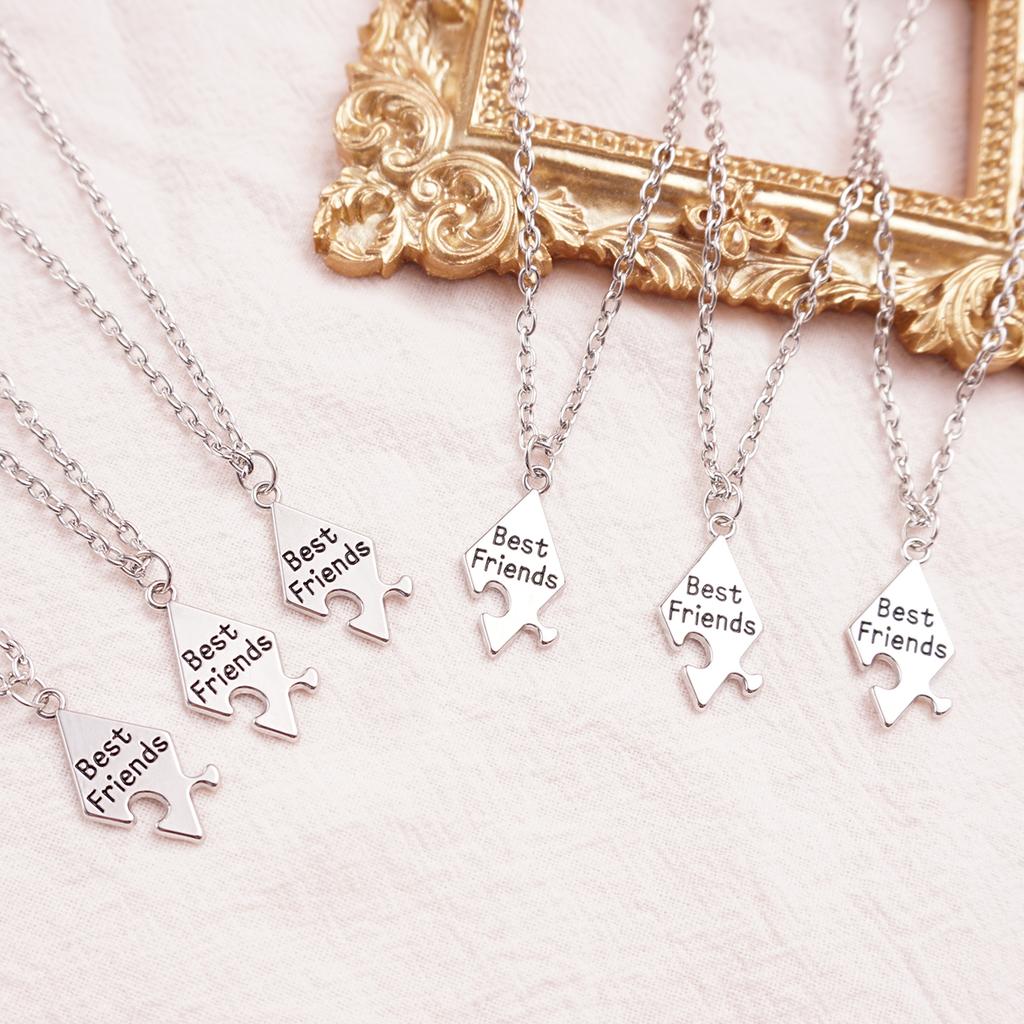6 Stück/Set Beste Freunde Anhänger Halskette Für Frauen Freundschaft Halskette Legierung Anhänger Bff Freundschaft Schmuck Zubehör Geschenk