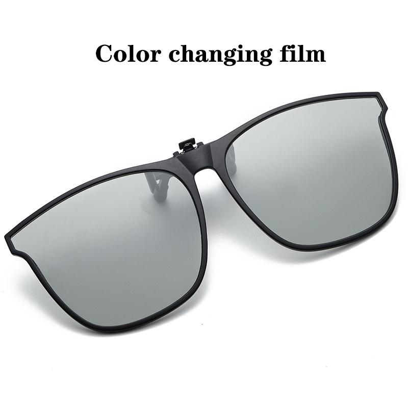 Polarized Clip On Sunglasses Men Women Pochromic Car Driver Goggles Night Vision Glasses Anti Glare Vintage Square Glasses