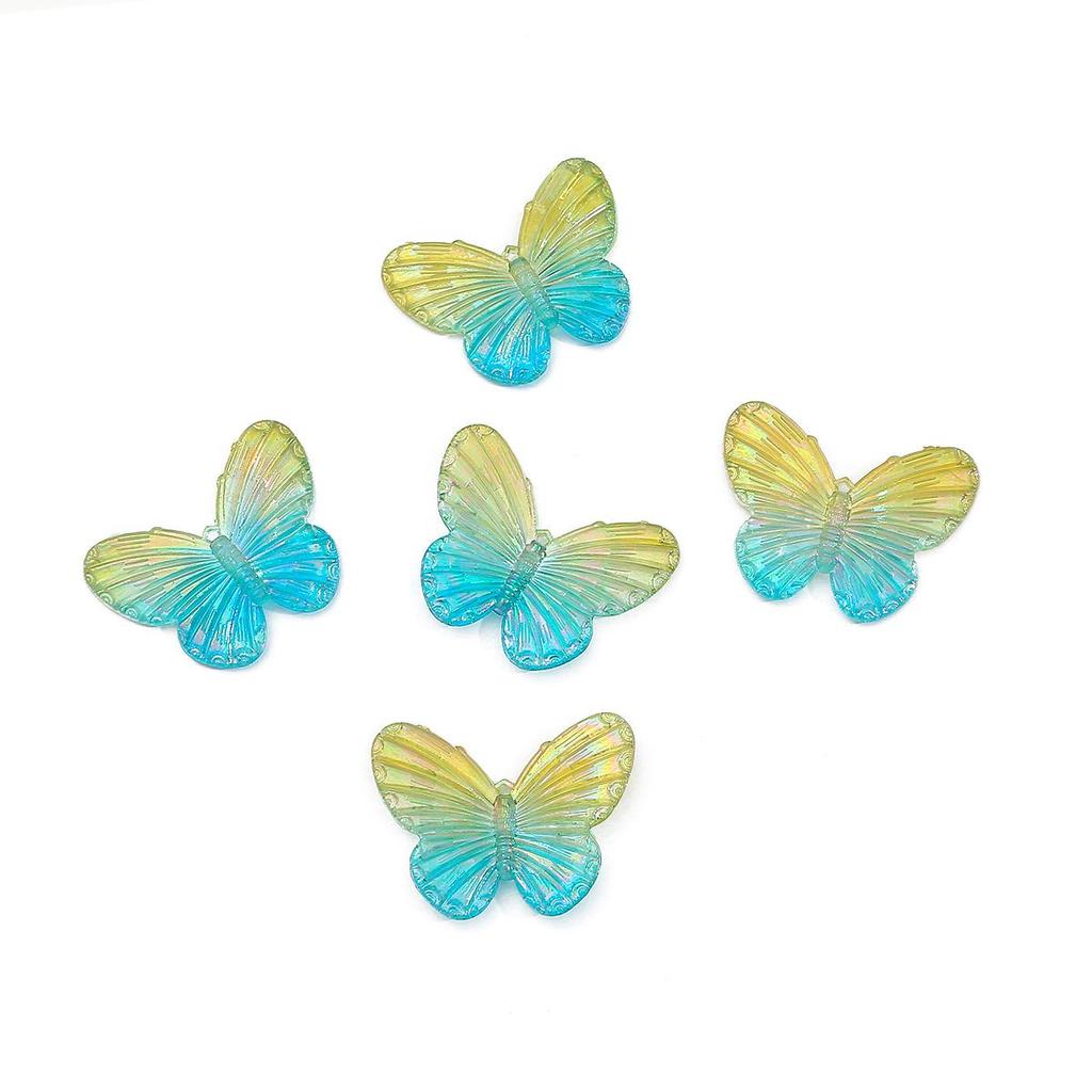 4pcs 40x30mm Beauty Colorful Acrylic Butterfly Charm Pendant For DIY Earring Necklace Jewelry Making