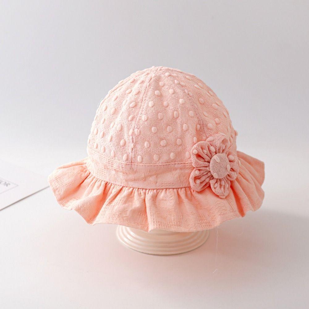Ruffle UV Protection Fisherman Cap Flower Baby Hat Summer Princess Baby Sun Hats