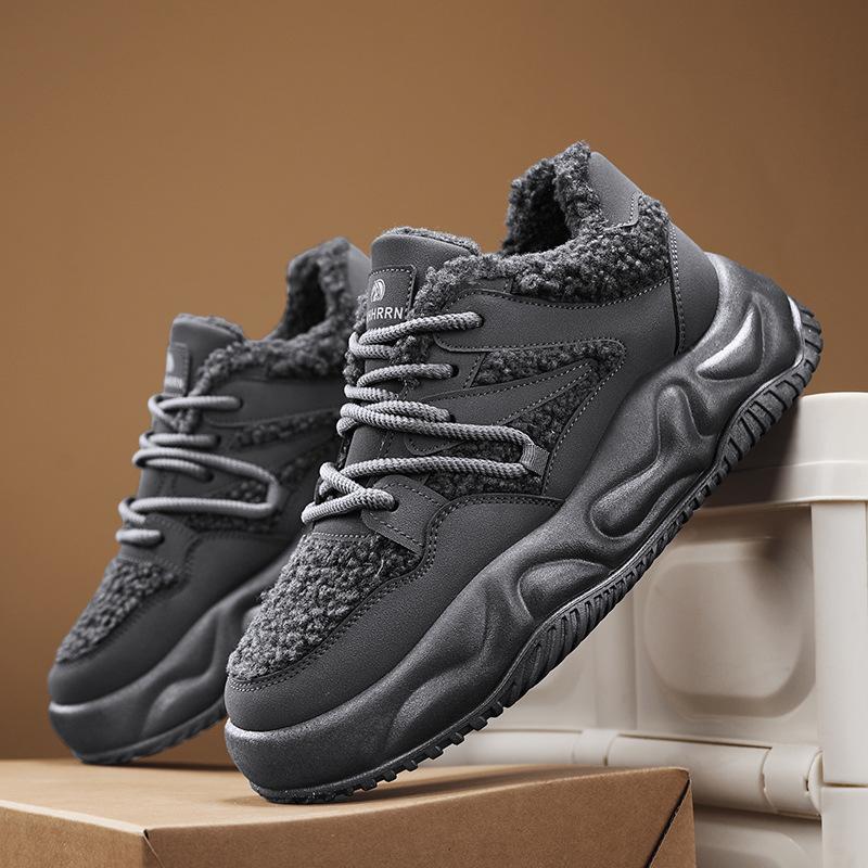 Cotton shoes men's winter velvet warm fashion platform men's board shoes versatile casual bread non-slip snow boots