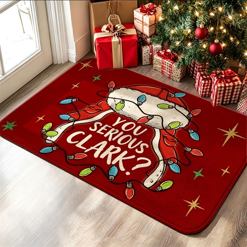 Welcome Christmas Tree Snowflake Door Mat Front Porch Camper Entry Terrace Cabin Merry Christmas Household Decorative Floor Rug