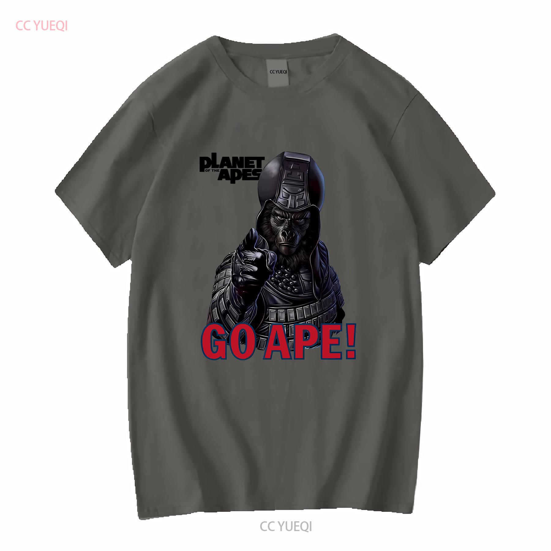 

Planet of the Apes Go Ape T shirt retro sci fi adult regular fit graphic tee vintage Washed Versatile Stretched Soft 4XL