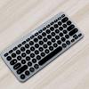 Vollschutz stumme Kieselsteintasten Silikon Schutzhülle Haut Hülle Folie Englisch Klar Schwarz Tastaturabdeckung für Logitech K380