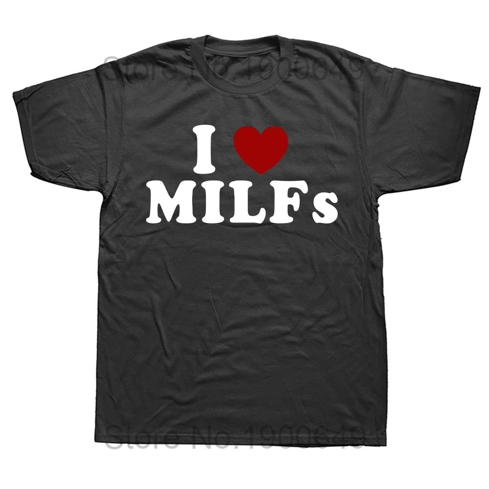 Funny MILF Hunter T Shirts Summer Adult Humor Joke for Men Who Love Milfs Streetwear Birthday Gifts Tshirt Mens Clothing