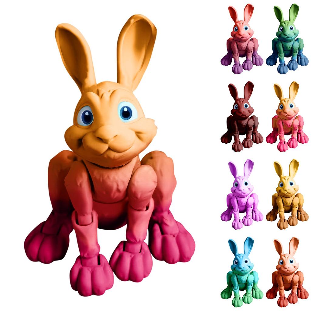 3D Printed Solid Color Toy Model Ornament Toy Cute Movable Model