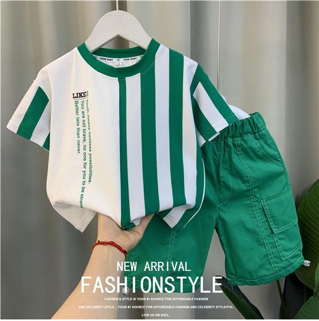 Boys' Summer Two-Piece Suits: 25 New Street-Style Short-Sleeve Designs