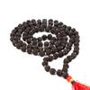 Black Rudraksha Mala 7 MM | Natural Rudraksha Beads Necklace | Meditation and Yoga Beads | Hindu Prayer Necklace | Sacred Jewelry | Unique Gift