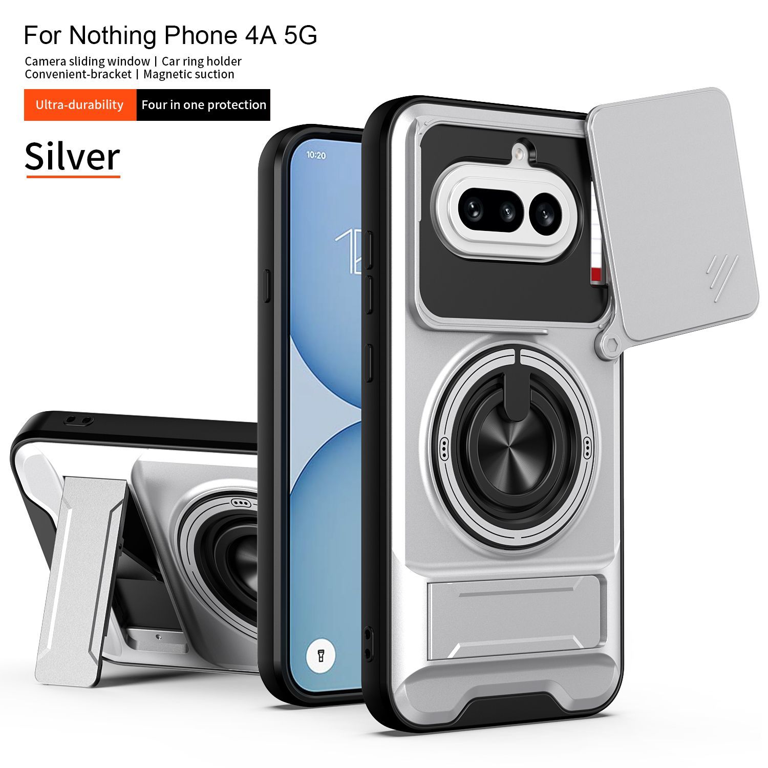 Чехол для Nothing Phone 4A Чехол-книжка Nothing Phone 4A A069 с магнитной подставкой Magsafe Защитный чехол-броня для камеры Nothing Phone (4a)