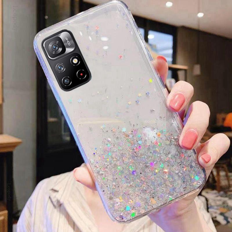 Bling Glitter Phone Case For Xiaomi Redmi Note 11 Pro 11s Global Phone Cover for Xiomi Red Mi Note11 11pro Protective Back Case
