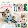 Plush Octopus Pet Toy with Catnip and Crinkle Sound Durable Chew Resistant Soft Interactive Toy for Cats and Small Pets