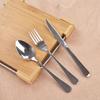 Thickened Stainless Steel Cutlery Set: Ceramic Plate, Steak Knife, Fork, Spoon - Three-Piece Western Dining Set