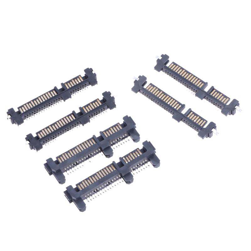 5 Adet Sata Arayüz Soketi Ssd Katı Hal Sürücü Yuvası 7+15P 22Pin Erkek Konnektör Yuvası Batık Plaka Yama Tipi Konnektör Portu