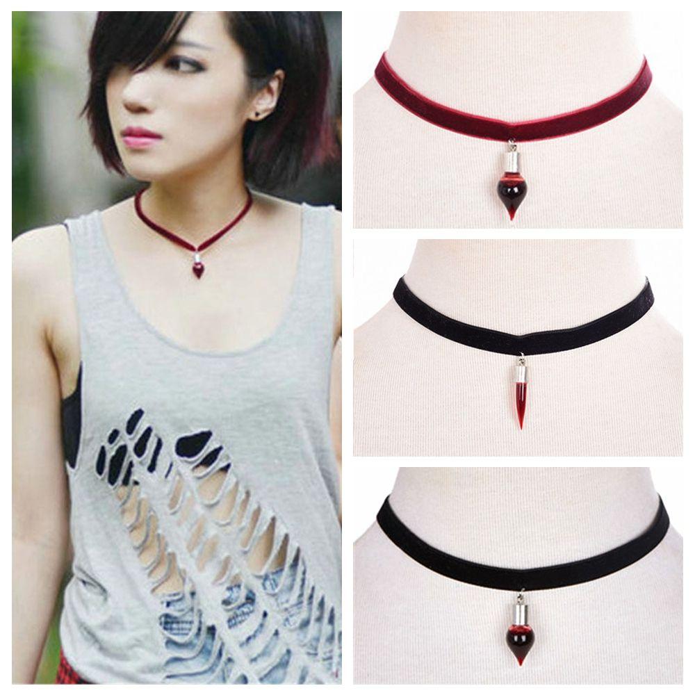 

Ювелирные подарки Панк Готика Хэллоуин Кровь Вампир Дневники Кулон Стеклянные бутылки Чокер Ожерелье