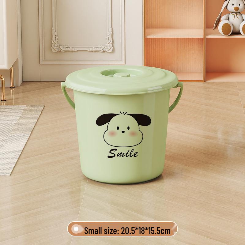 Small Multi-Purpose Thickened Plastic Bucket with Lid for Household, Outdoor, Fishing, and Painting Activities