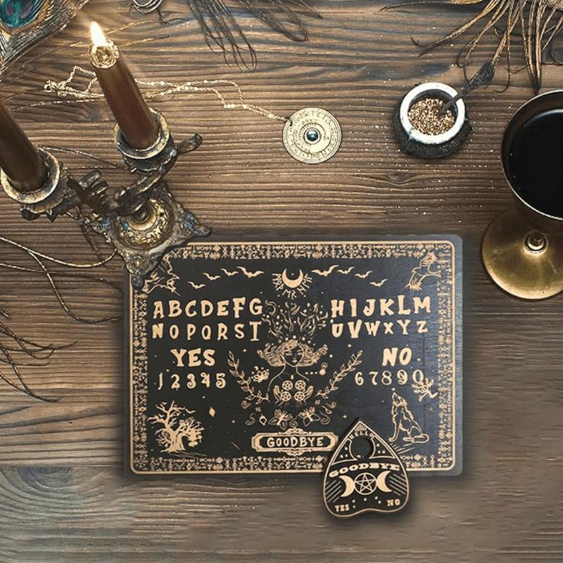 Wooden Divination Pendulum Board Metaphysical Message Board Large Wooden Spirits Board for Teens Adults Birthday Party