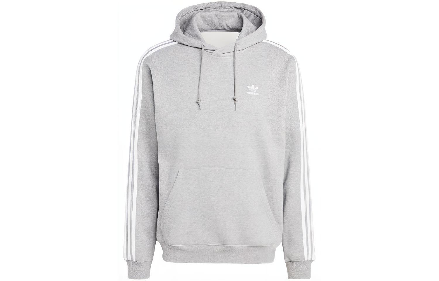Adidas Originals 3 Stripes Adicolor Classics Hoodi Sweatshirt Men s Gray IL2496 S