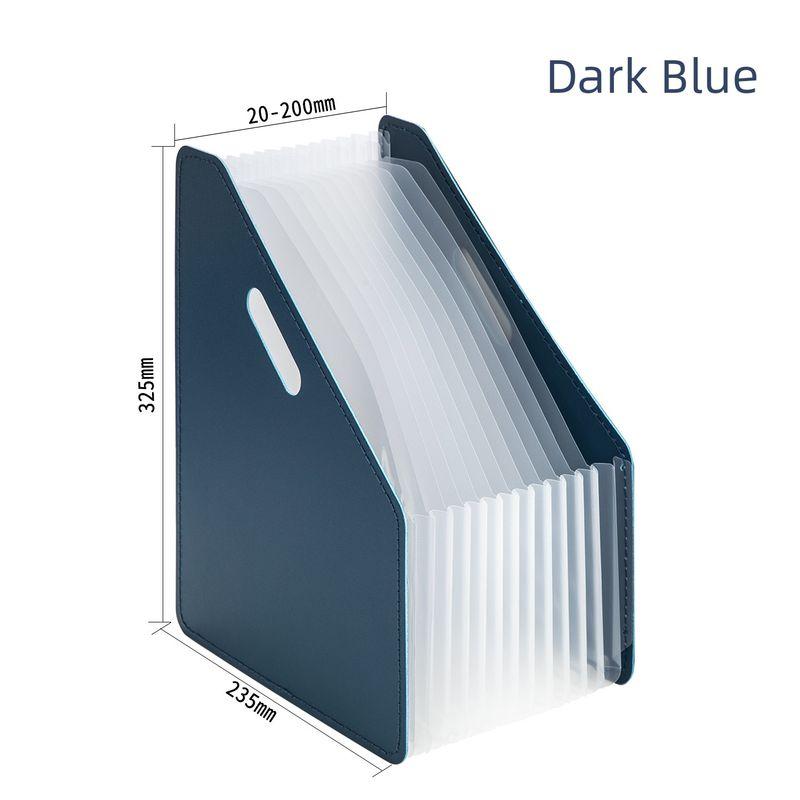 

Deli Vertical Assorted Storage Box Organizing Folders File Holder [Thick Model] Dark Blue/Vertical