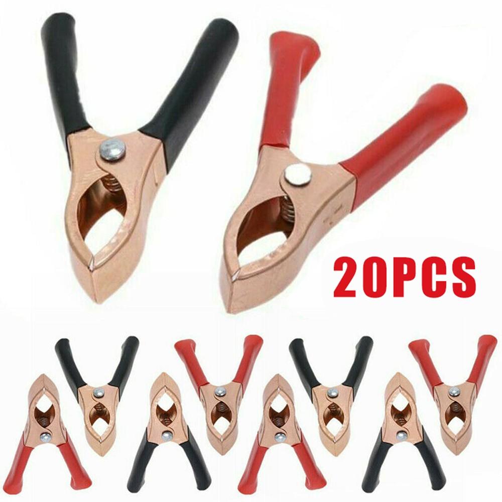 

20 Pcs/Set 30A Car Battery Clip Cables Clips Charger Clamp Repair Tool