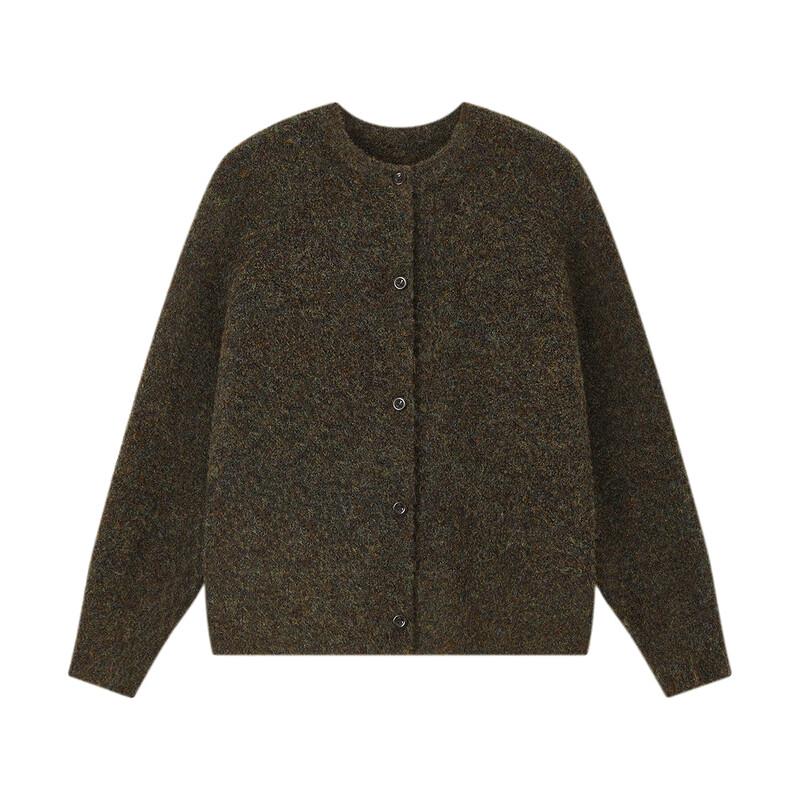 ELLE KIDS Girls' Forest Style Retro Knit Cardigan with Butterfly Jacquard