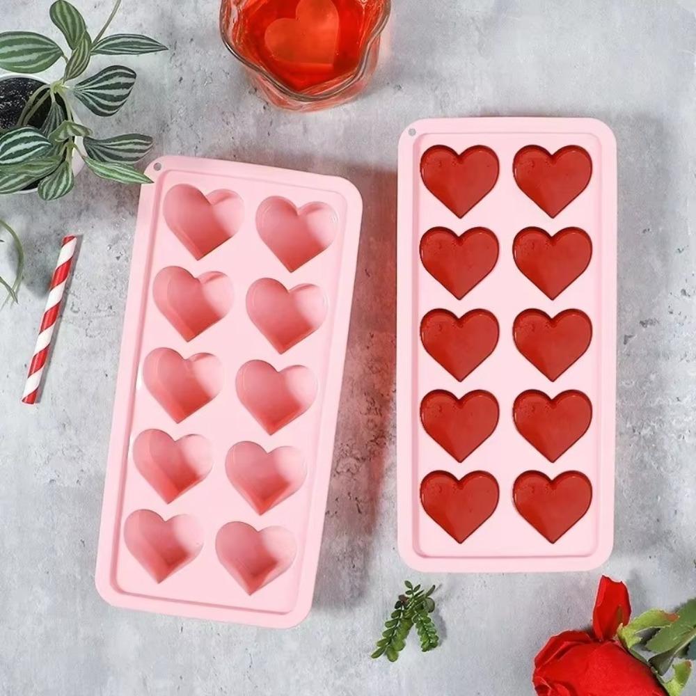 Pink Blue Red Ice Cube Mold 3D Love Heart Ice Making Tools Reusable Ice Tray  Kitchen Gadgets