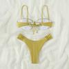 Women's Split Bandeau Bikini Fashion Sexy Swimsuit