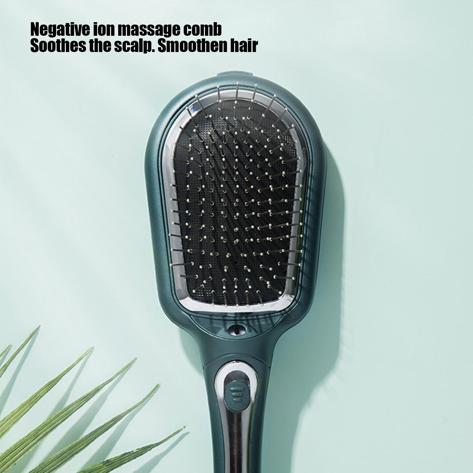 Electric Negative Ion Massage Comb Magnetic Therapy Vibration Scalp Massage Brush
