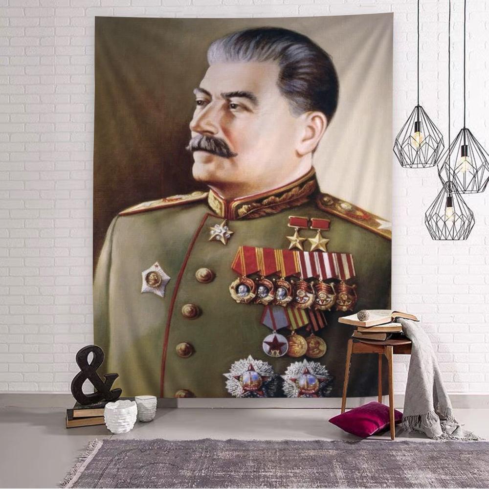 Lenin Joseph Stalin DIY Nástěnná tapiserie Umění Sci-fi Místnost Domácí dekorace Nástěnné umění Dekor