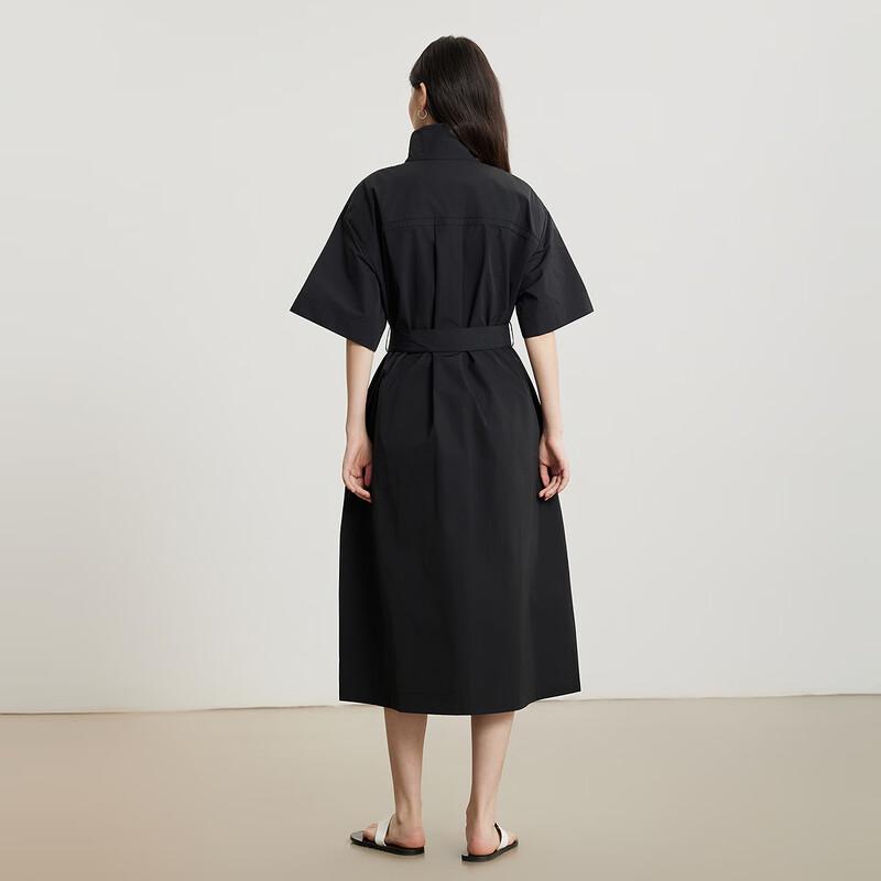 Gejin Women's Slim-Fit Short-Sleeve Trench Coat